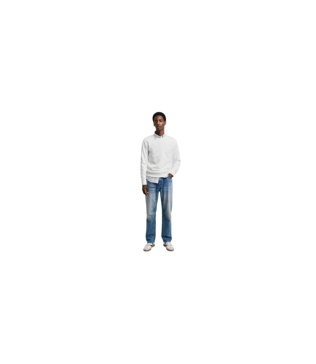 Mens Tonal Logo Regular Sweatshirt Cream Gant-1