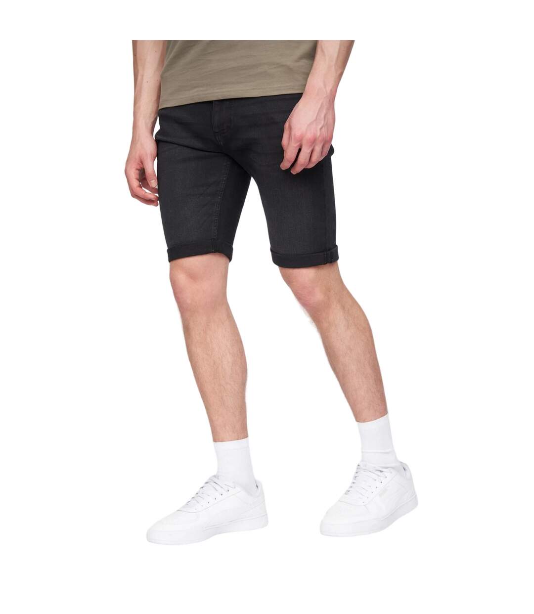 Short Flex Homme Noir Henleys-3