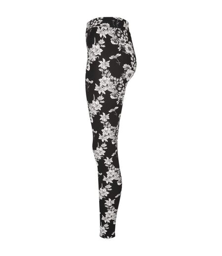 Legging Motif/style Fleurs Femme Noir Urban Classics