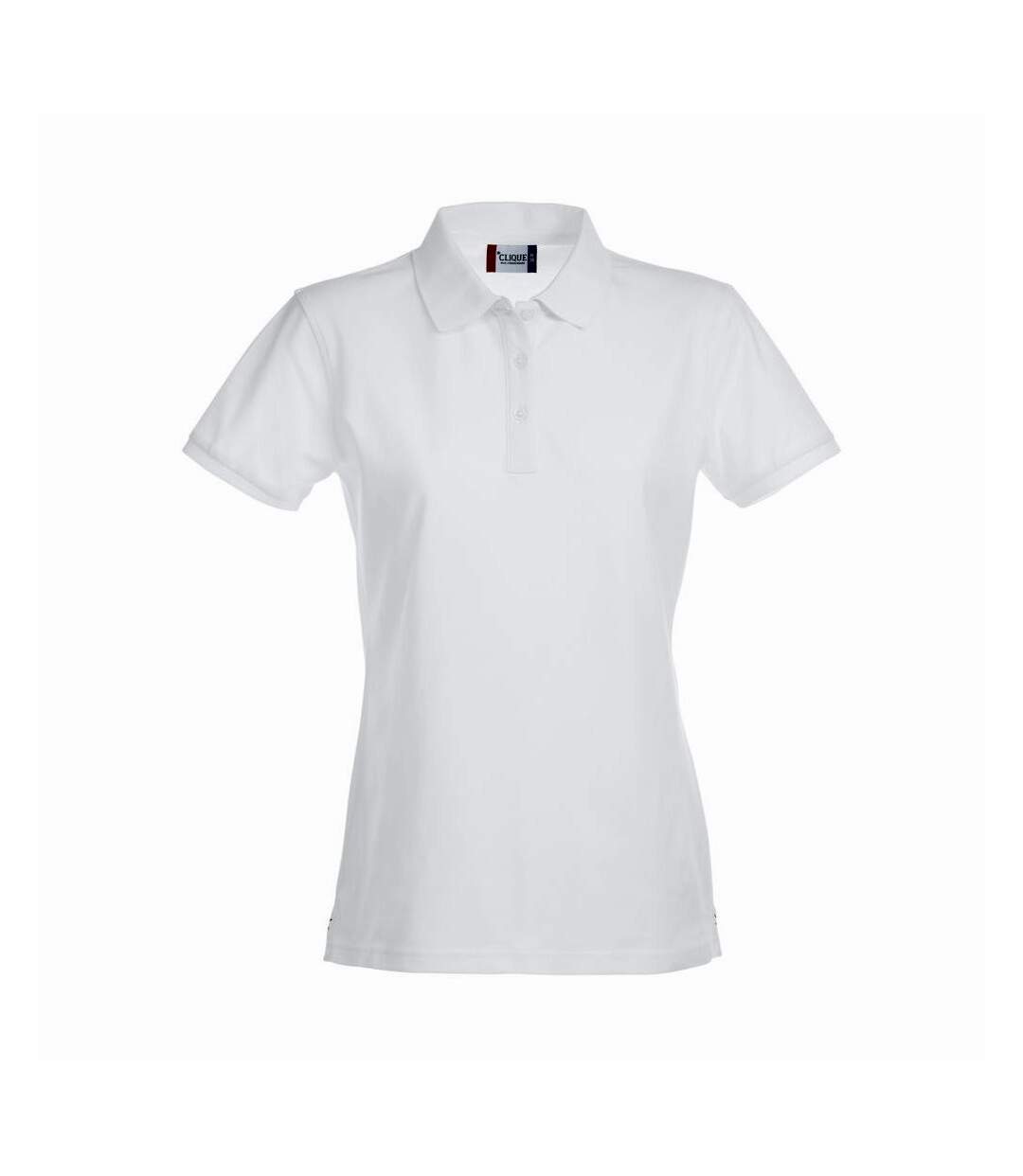 Polo premium femme blanc Clique-1