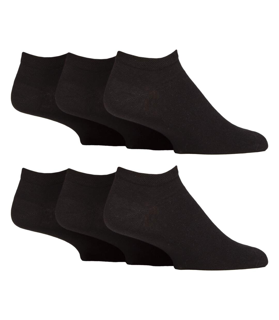 6 Pack Mens Diabetic Trainer Socks | Cushioned Foot Wide Ankle Socks-1