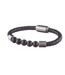Bracelet cuir tréssé noir homme geographical norway sg-315004 - taille unique-1