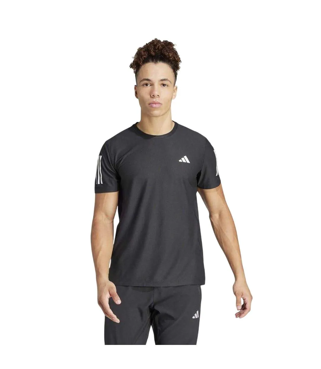 T-shirt The Run Homme Noir Adidas-4
