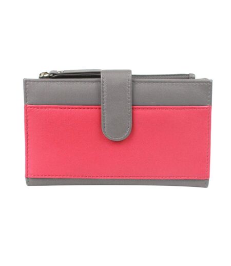 Womens/ladies Mae Leather Purse One Size Grey Watermelon Eastern Counties Leather