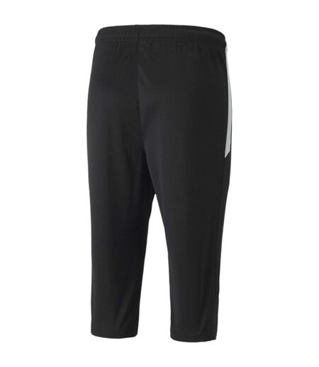 Mens Team Liga Crop Tracksuit Bottoms Black White Puma