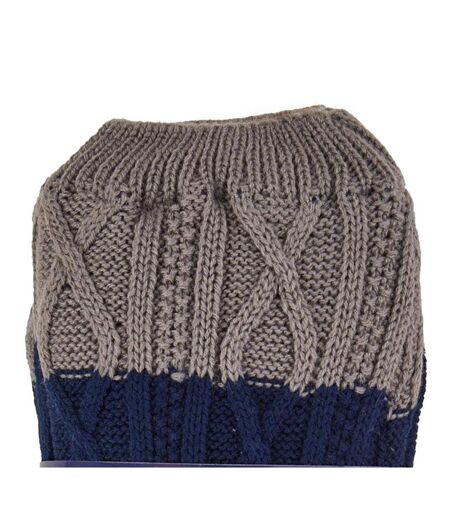 Mens Sherpa Lined Socks Navy Grey Soxy
