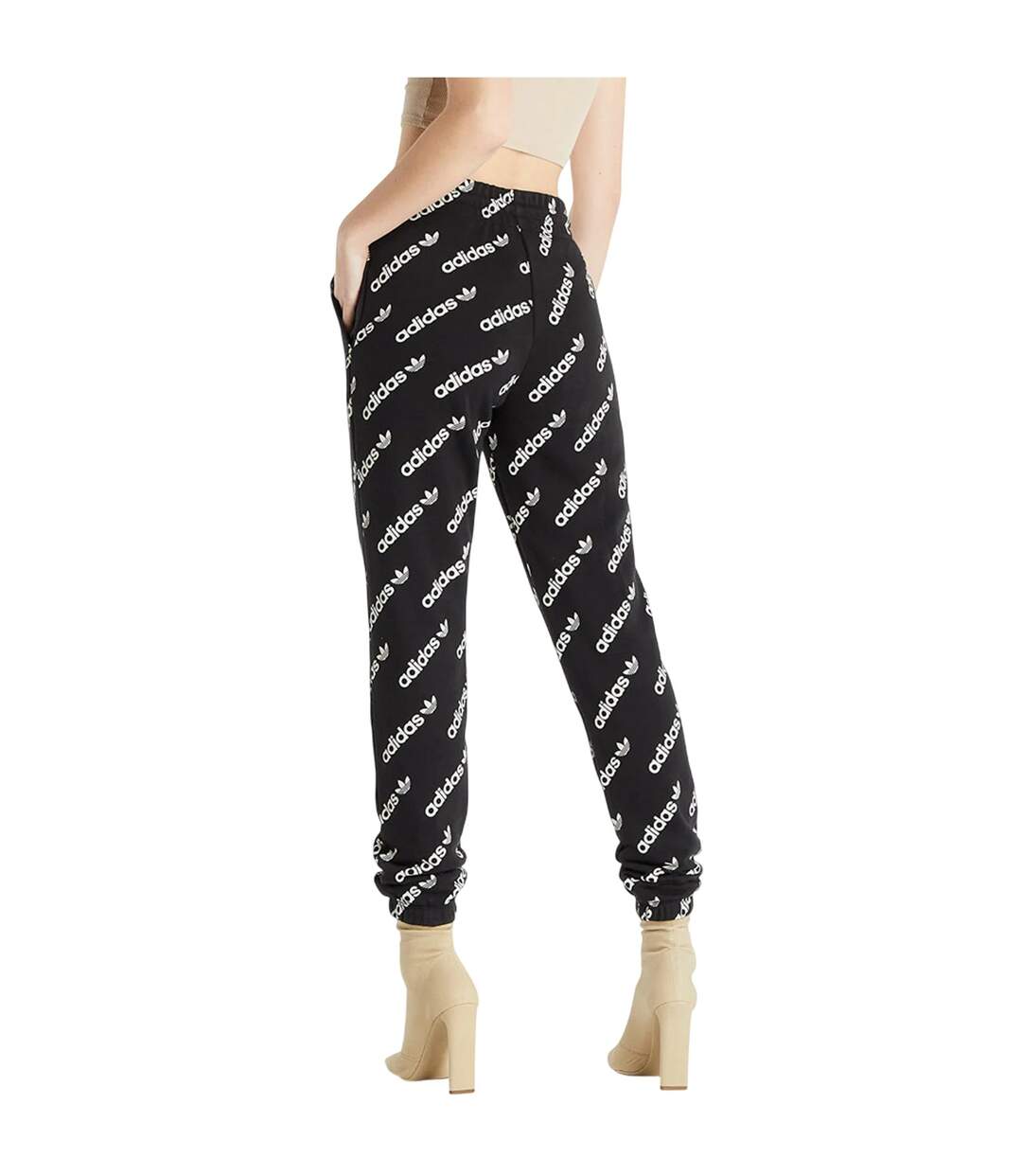Pantalon De Survêtement Motif/style Monogramme Femme Noir Adidas-3