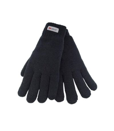 Heatguard Womens/Ladies Thinsulate Knitted Gloves (Black)