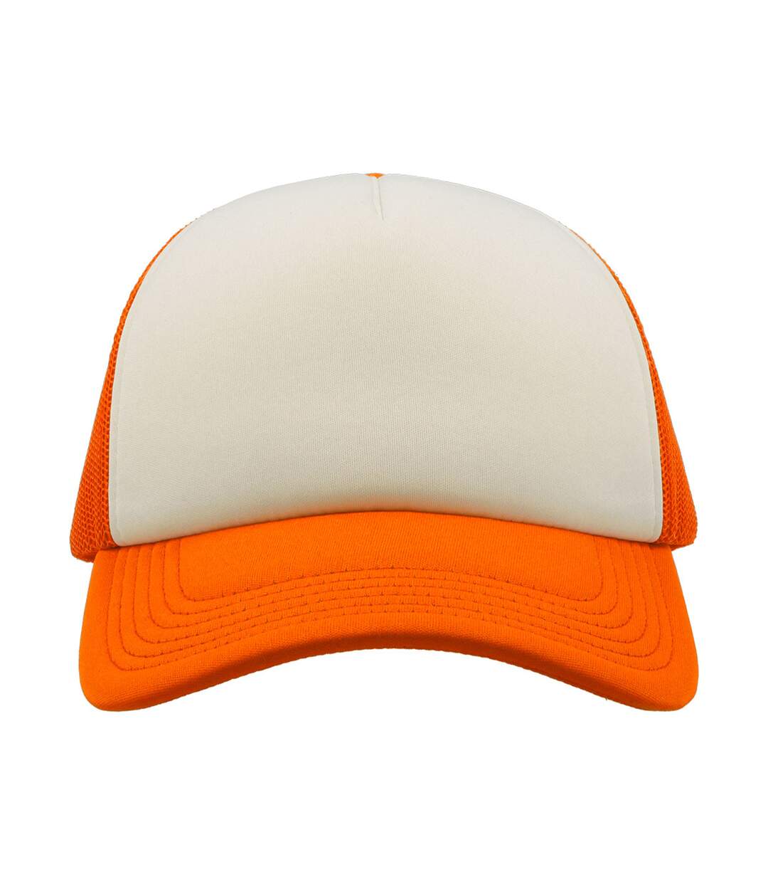 Casquette De Rappeur Blanc Orange Fluo Atlantis Headwear-1