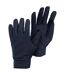 Womens/Ladies Plain Leather Gloves (Navy)