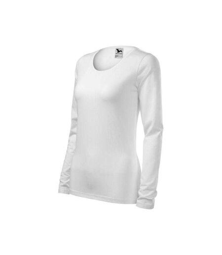 T-shirt Manches Longues Femme Blanc Malfini