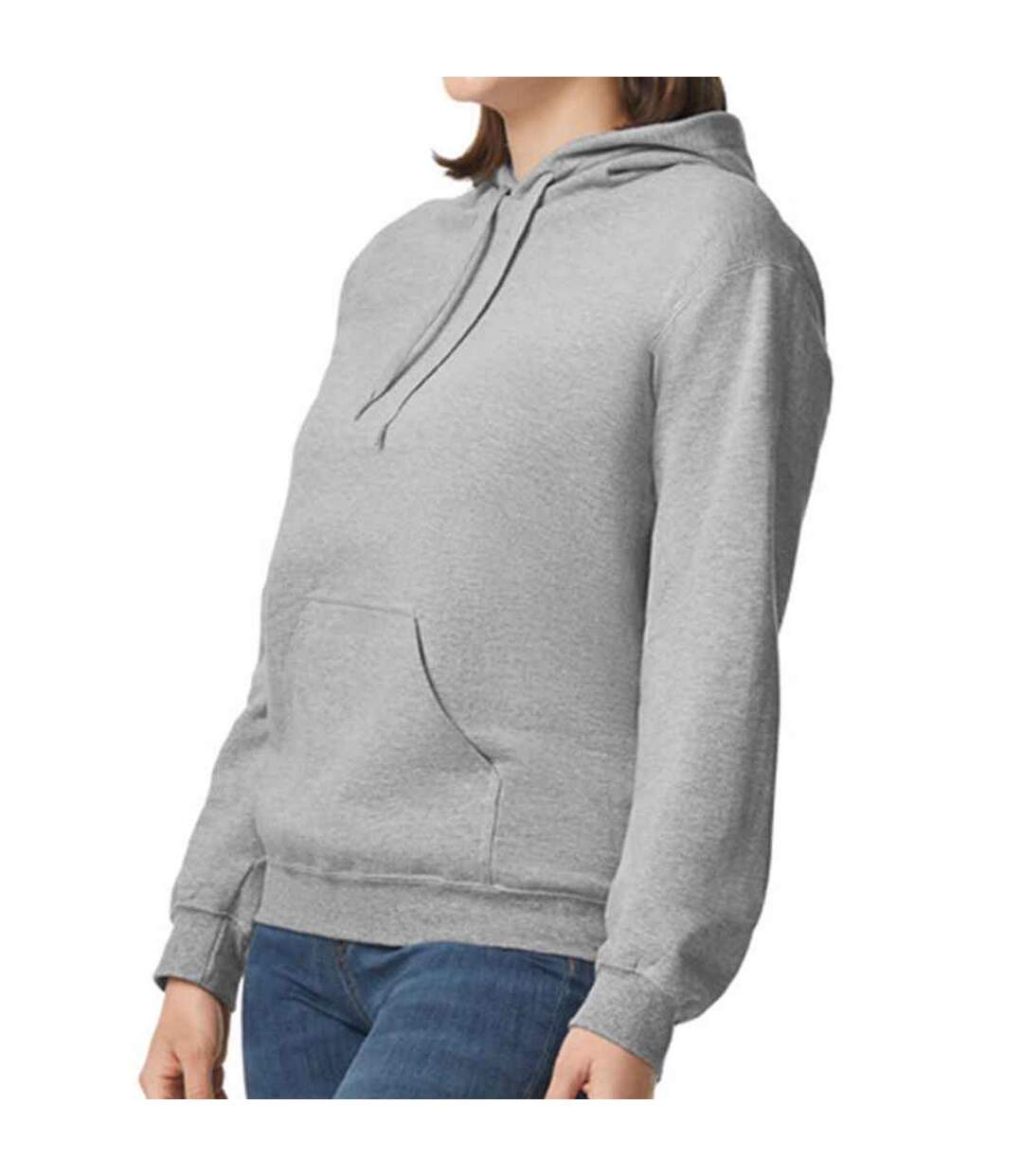 Sweat à capuche softstyle adulte gris Gildan-3