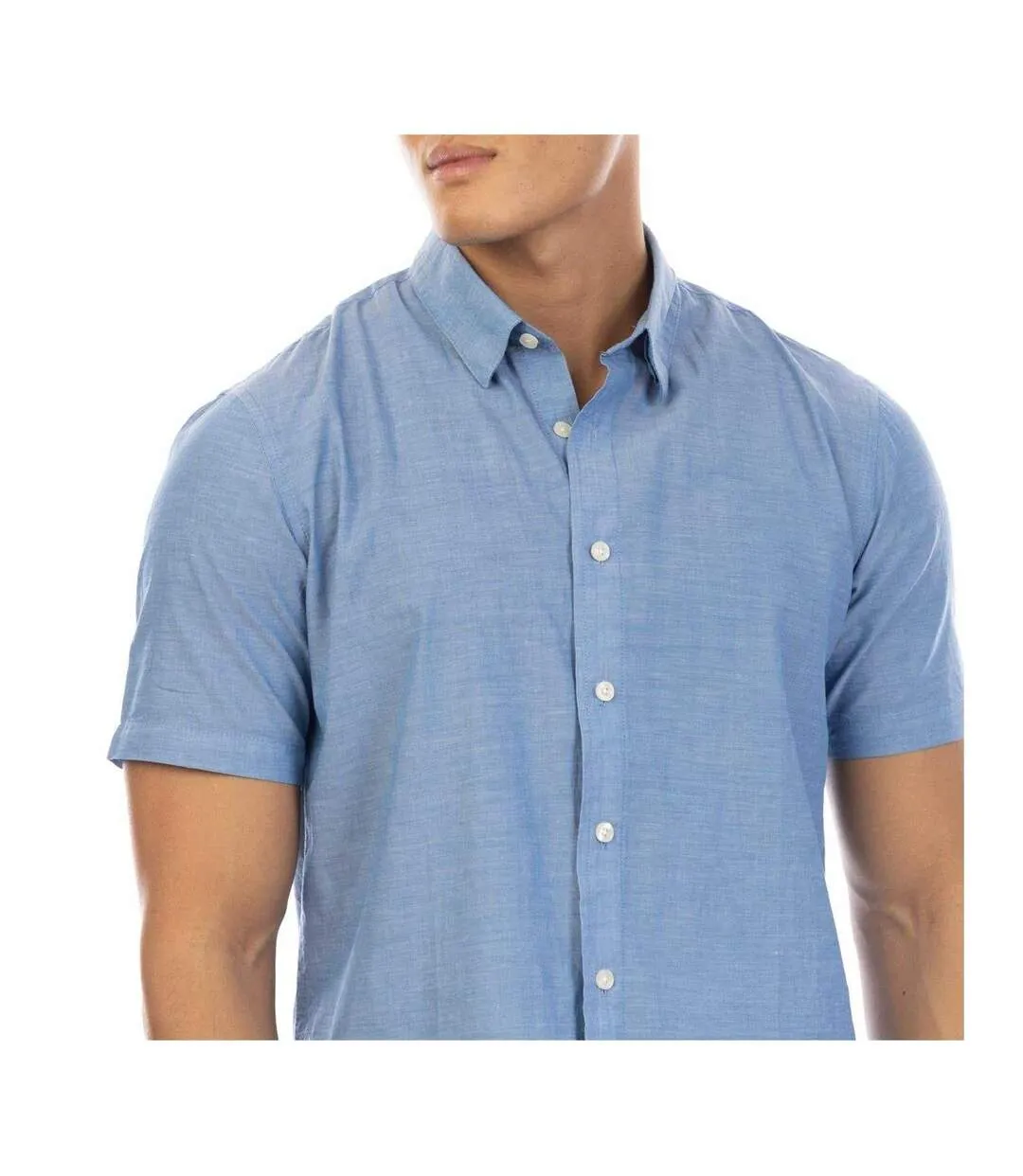 Mens Plain Shirt Indigo Peter Werth-3