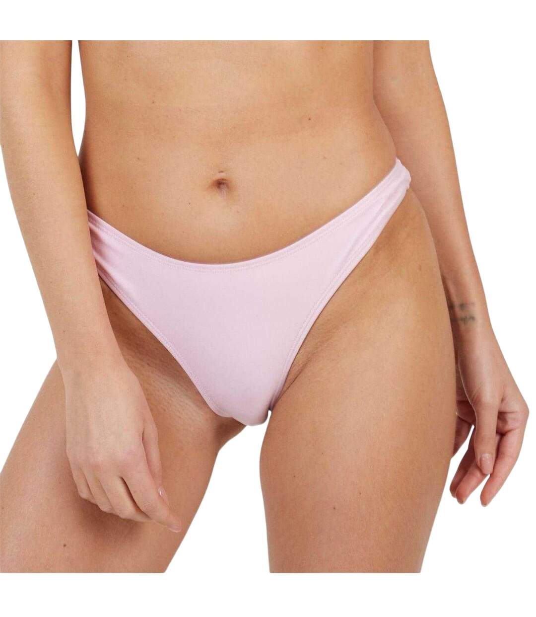 Womens/ladies Mid Rise Bikini Bottoms Pink Brave Soul-2