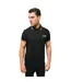 Mens Ss25 Twin Tip Polo Shirt Black White Lambretta-1