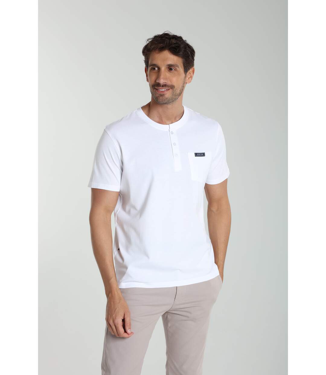 T-shirt manches courtes coton HENLEY-3