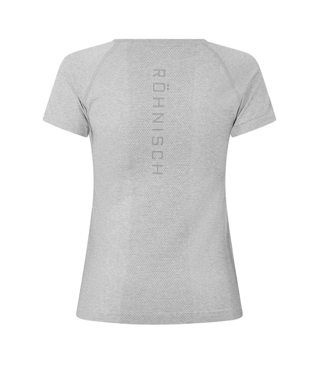 Womens/ladies Logo Performance Gym Top Grey Melange Rohnisch-3