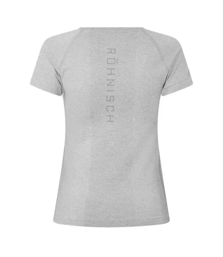 Womens/ladies Logo Performance Gym Top Grey Melange Rohnisch