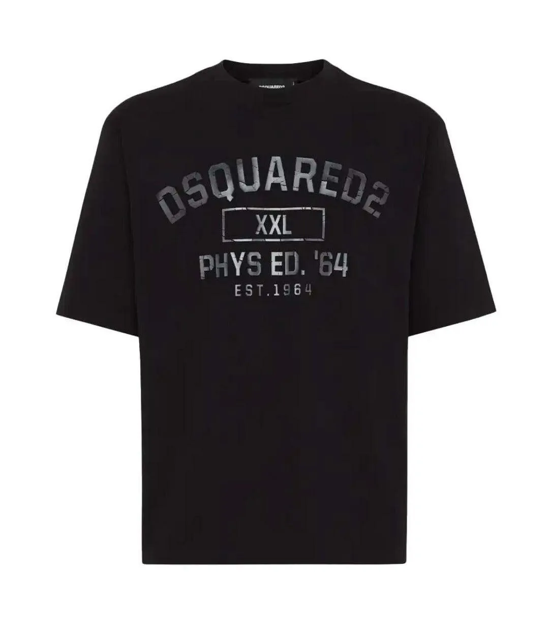 T-shirt Motif/style Logo Phys Ed Military Homme Noir DSquared2-1