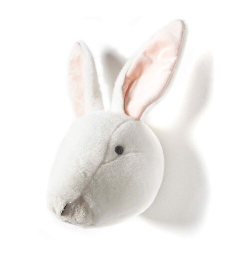 Peluche trophée mural Basse-cour Lapin Blanc Alice