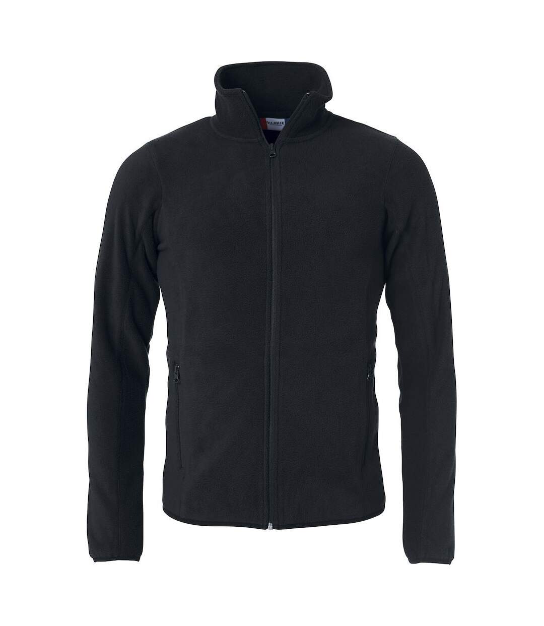 Womens/ladies Basic Polar Fleece Jacket Black Clique-1