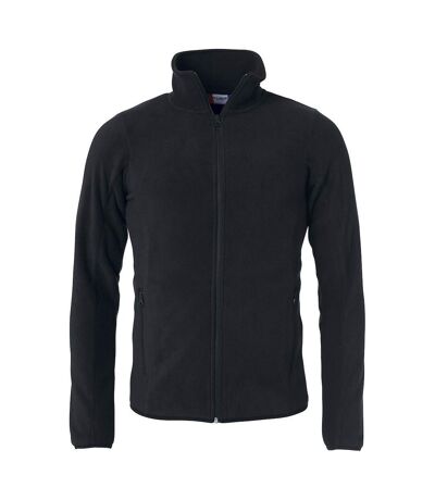 Womens/ladies Basic Polar Fleece Jacket Black Clique