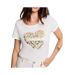 T-Shirt blanc/doré femme morgan serigraphie1-1
