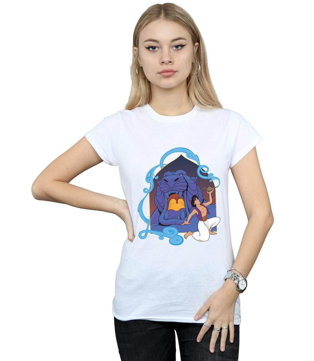 Disney T-shirt en coton Femmes/Ladies Aladdin Cave Of Wonders (Blanc) - UTBI15474-2