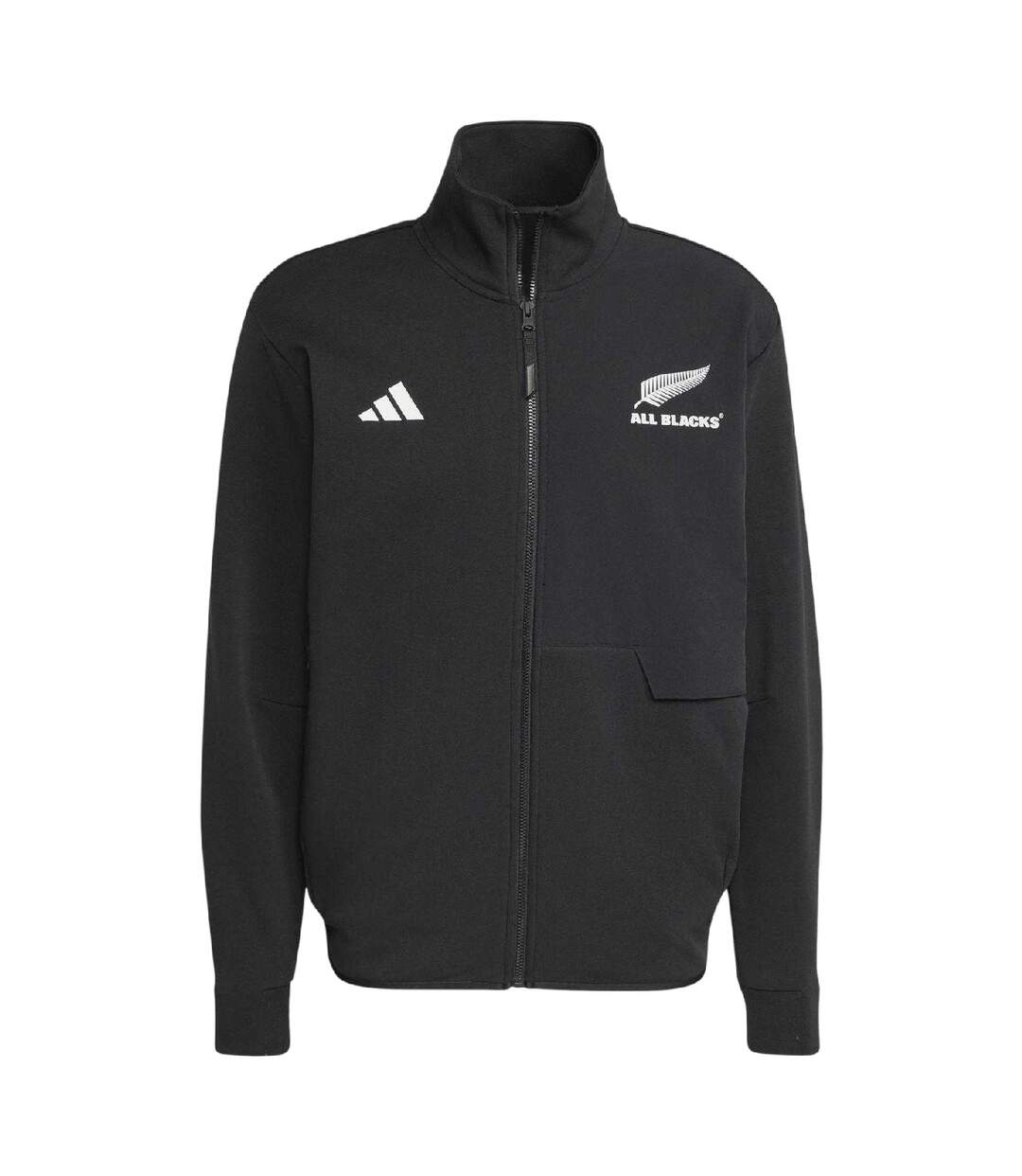 Mens Anthem New Zealand All Blacks Track Jacket Black Adidas-2
