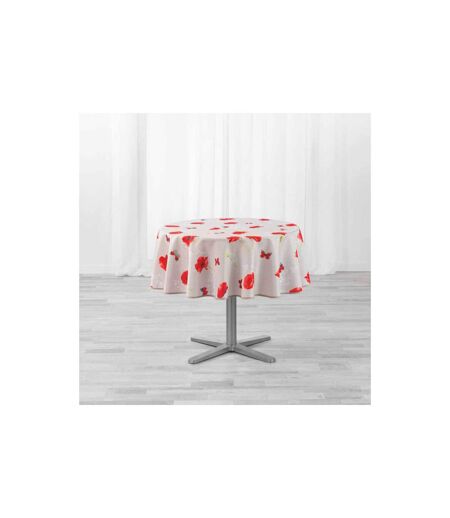 Nappe Antitache Ronde Sweet Poppy 180cm Rouge