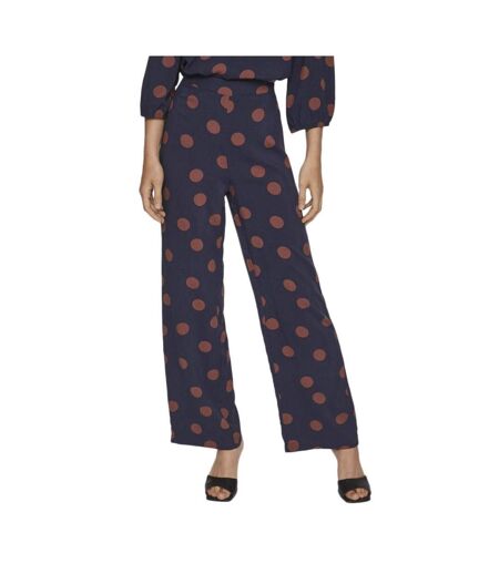 Pantalon fluide marine femme vila rosa