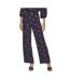 Pantalon fluide marine femme vila rosa-1