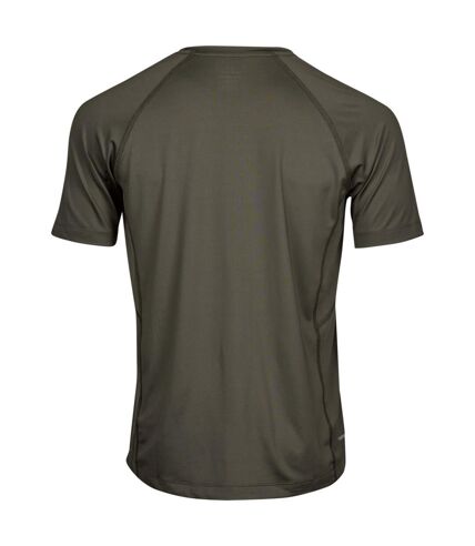 Mens cool dry short sleeve t-shirt deep green Tee Jays