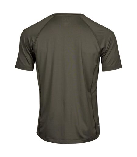 Mens cool dry short sleeve t-shirt deep green Tee Jays