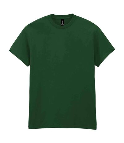 Mens heavy cotton t-shirt forest green Gildan