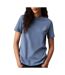 T-shirt bleu femme calvin klein jeans embroidered - l-1
