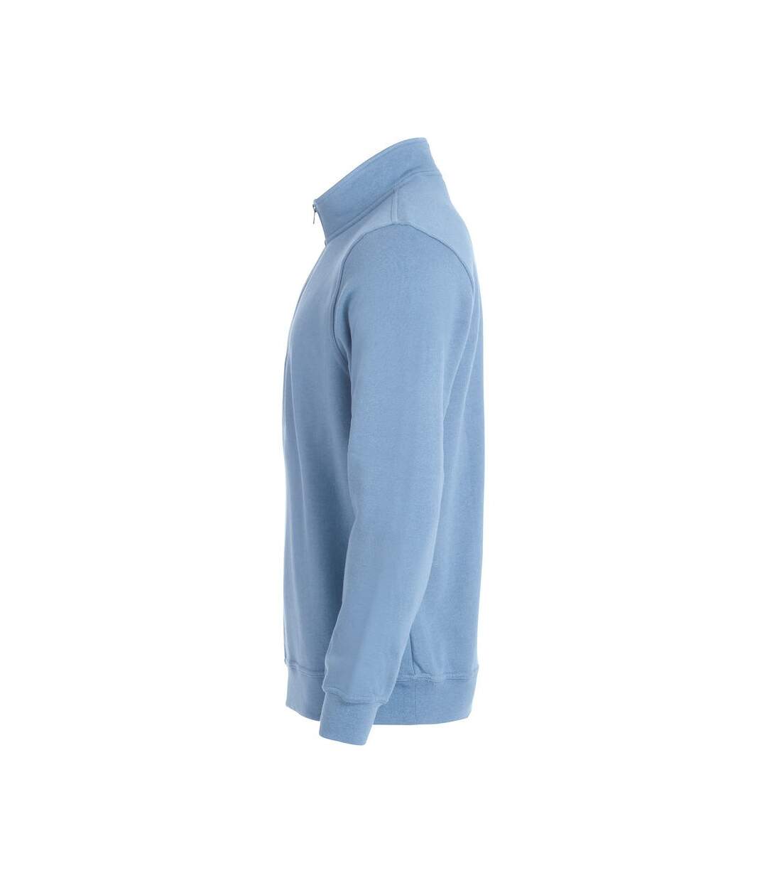 Unisex adult basic half zip sweatshirt light blue Clique-3