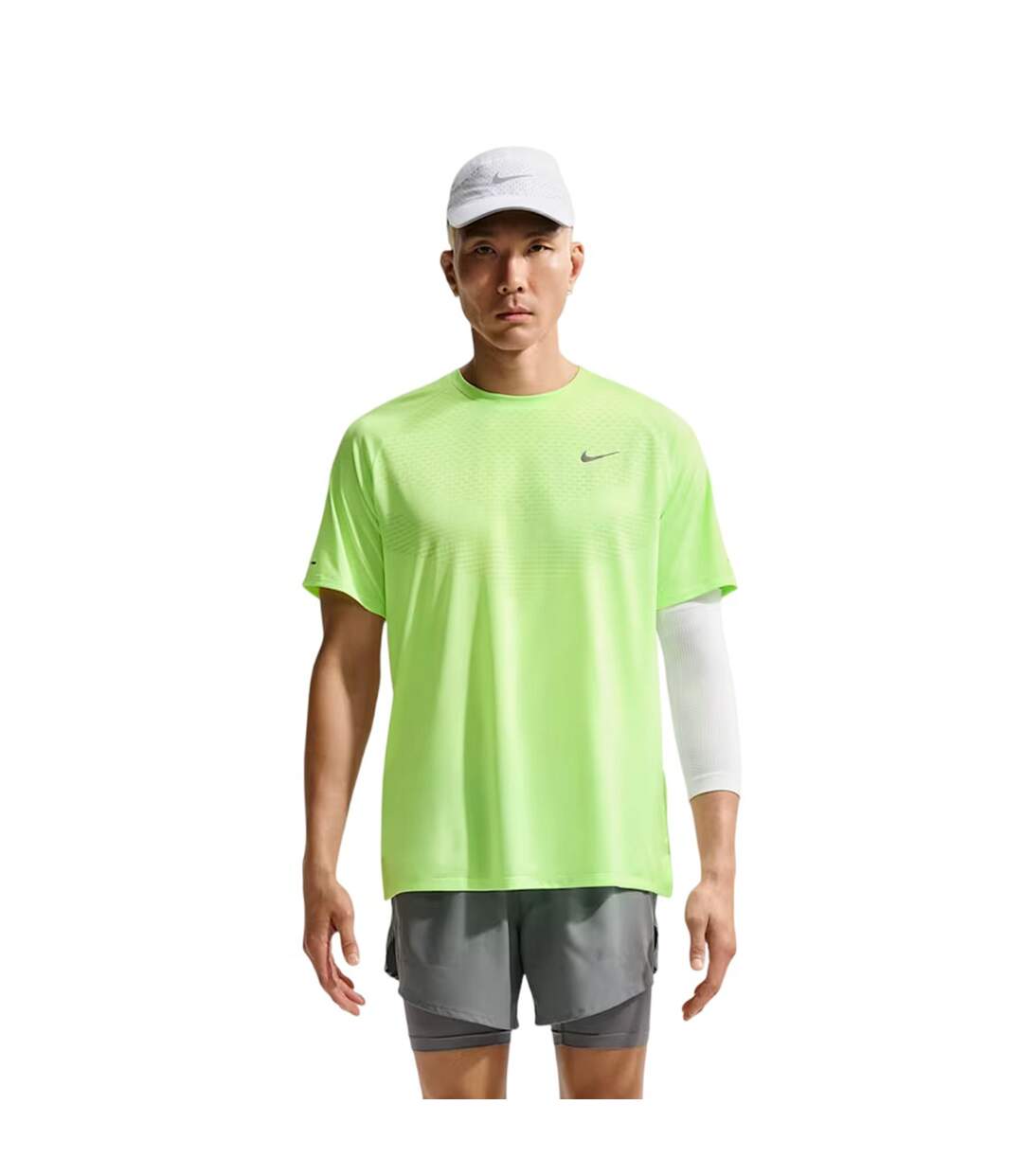 Haut Course À Pied Motif/style Foulée Homme Citron Vert Nike-1