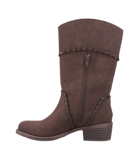 Womens/ladies Rowdy Cowboy Boots Dark Brown Rocket Dog