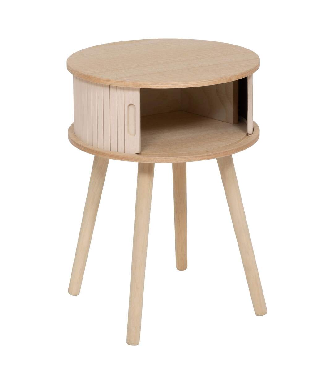 Table de chevet 2 portes en bois NYSOS-3