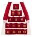Calendrier de l'avent Renne de Noël en polyester à suspendre - Longueur 99 cm - Rouge
