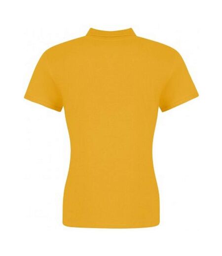 Awdis Womens/Ladies Piqu Cotton Polo Shirt (Mustard Yellow)