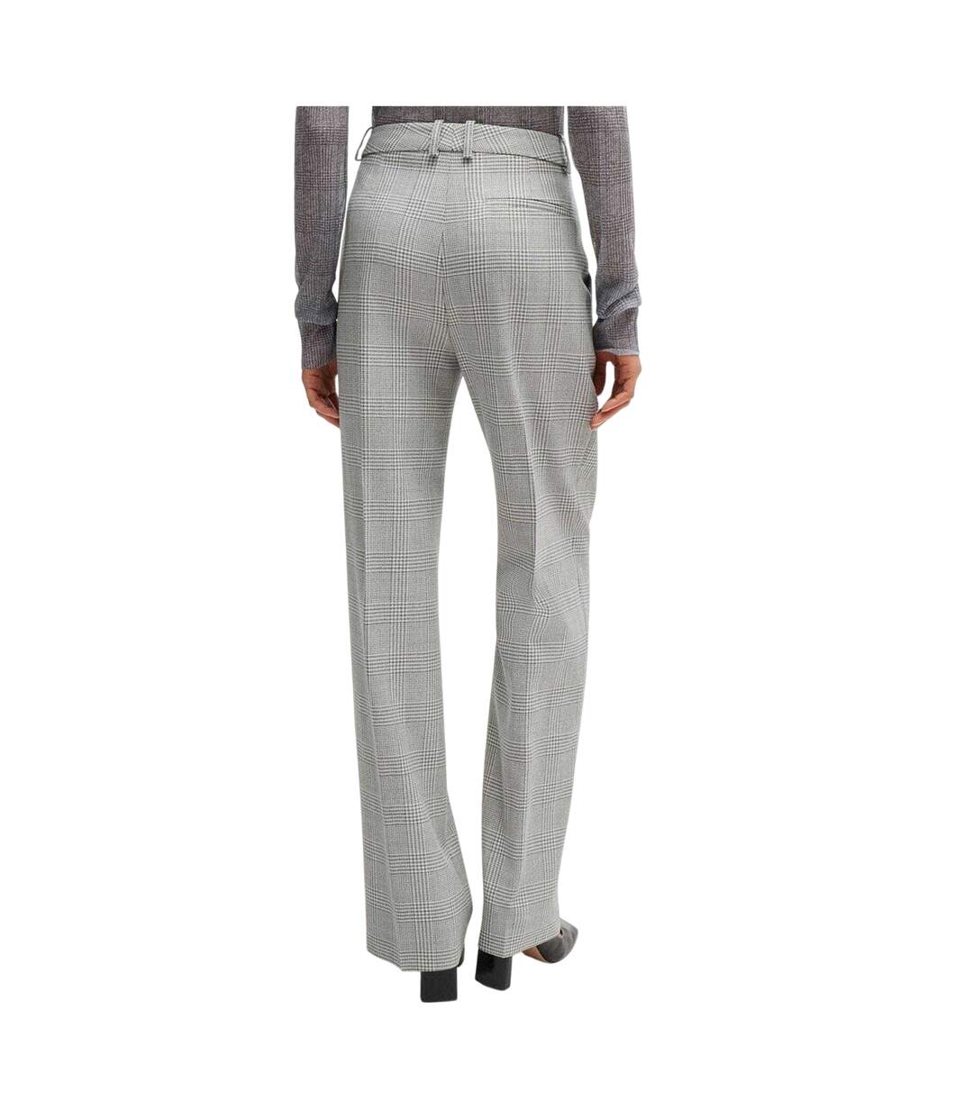 Pantalon Motif/style Glencheck Femme À Carreaux Boss-2