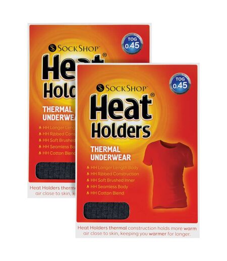 2 Pack Mens Short Sleeve Thermal Top for Winter