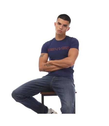 T-shirt homme bleu Emporio Armani