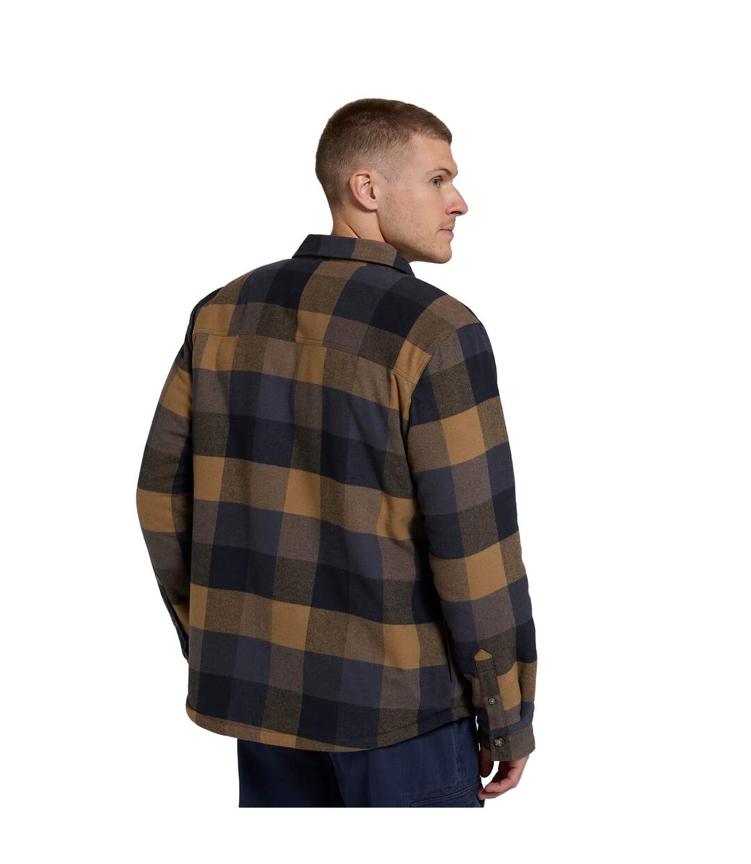 Mens Tide Plaid Organic Shirt Charcoal Animal-3