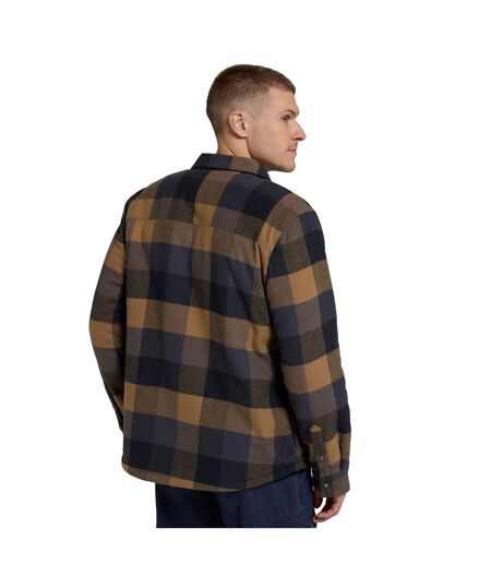 Mens Tide Plaid Organic Shirt Charcoal Animal