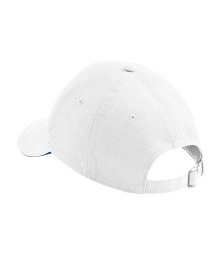 Casquette Motif/style 6 Panneaux Athleisure Blanc Bleu Roi Vif Beechfield