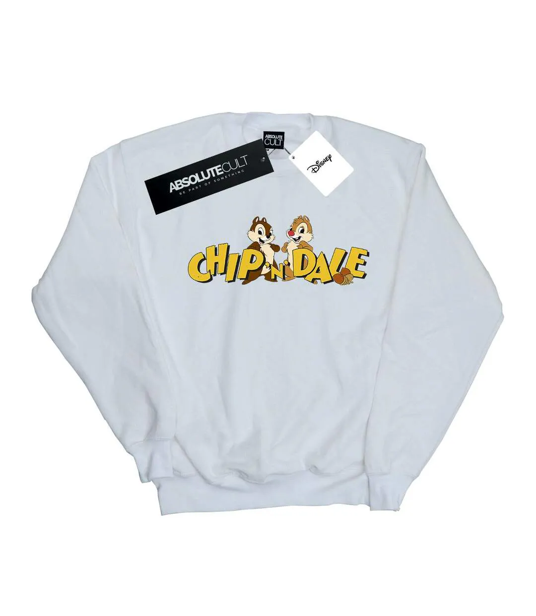 Disney Chip And Dale Character Logo Sweatshirt Womens/Ladies (Blanc) - UTBI14202-1