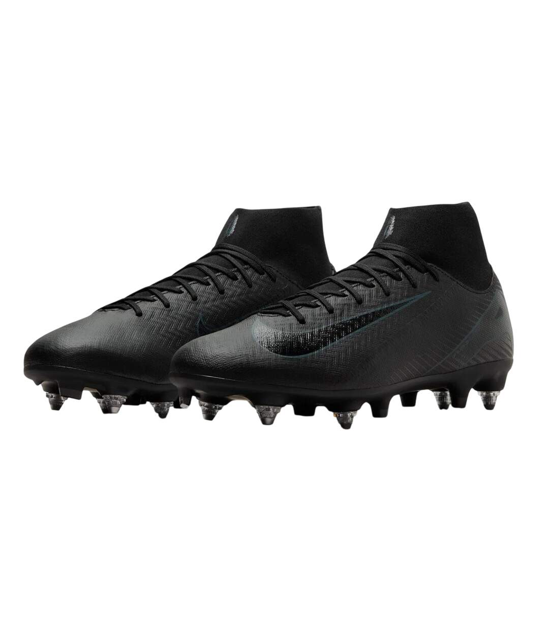 Mens Mercurial Superfly 10 Soft Ground Football Boots Black Green Nike-4